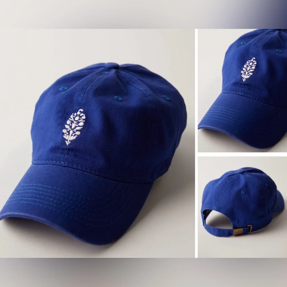 NWT Free People FP Movement Movement Logo Baseball Cap - cobalt athlete blue OS